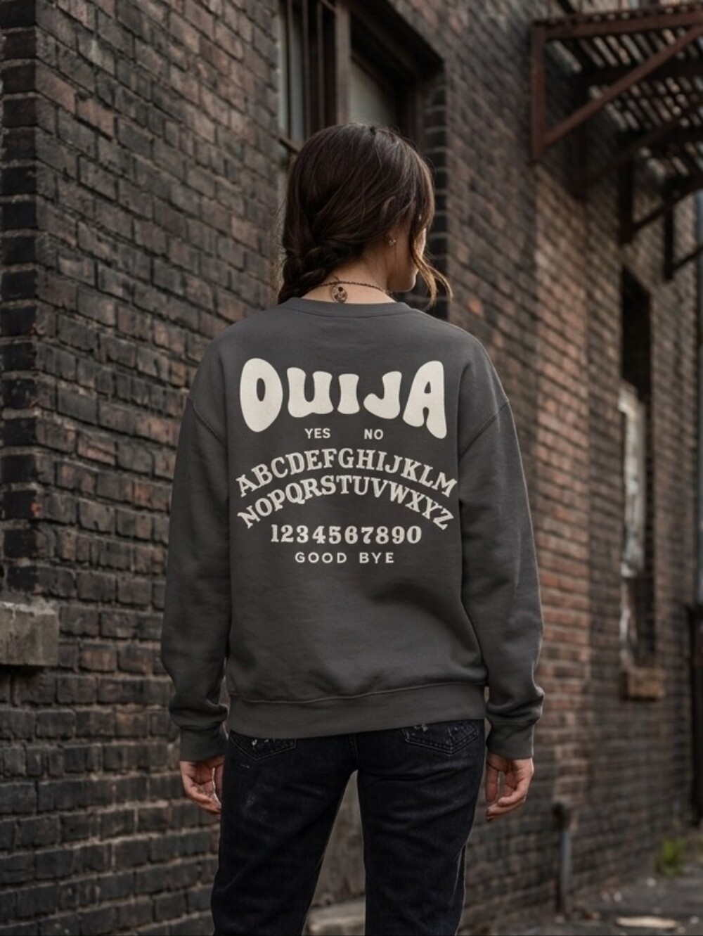 Ouija Graphic Crewneck Sweater